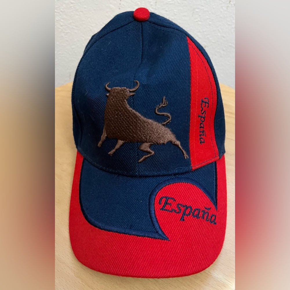 Espana (Spain) Running of the Bulls Hat Embroidered Adjustable NWOT